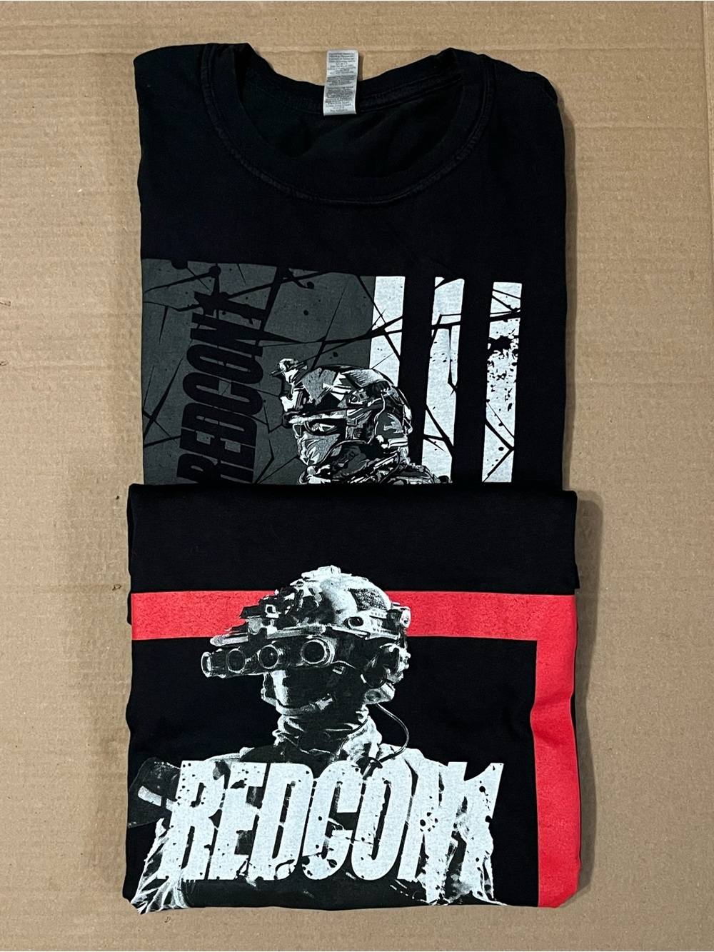 Lot Of 2 Redcon1 Tshirts Men’s S M Soft Style Black Short Sleeve